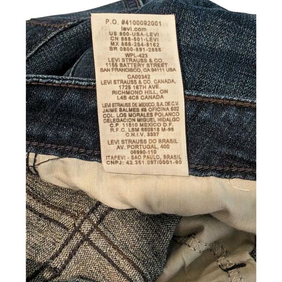 Levis 528 Curvy Cut Cowgirl Jeans 7 Juniors Blue Bootcut Stretch Denim VTG Y2K - Picture 8 of 11